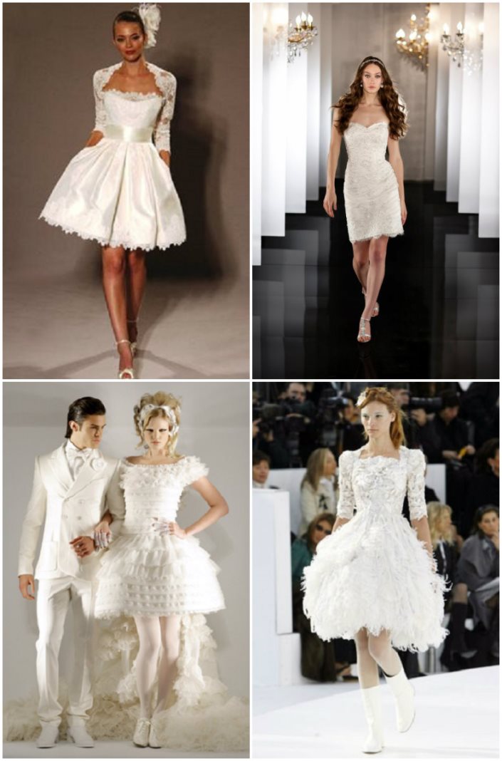 Короткие свадебные платья от Chanel
