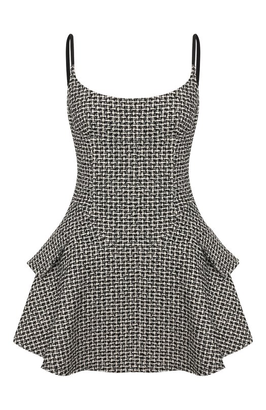 Черно-белое мини-платье из весенне-летней коллекции 2020 года станет удачным решением для коктейльной вечерин�