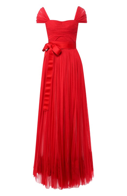 Шелковое платье-макси с поясом Dolce & Gabbana